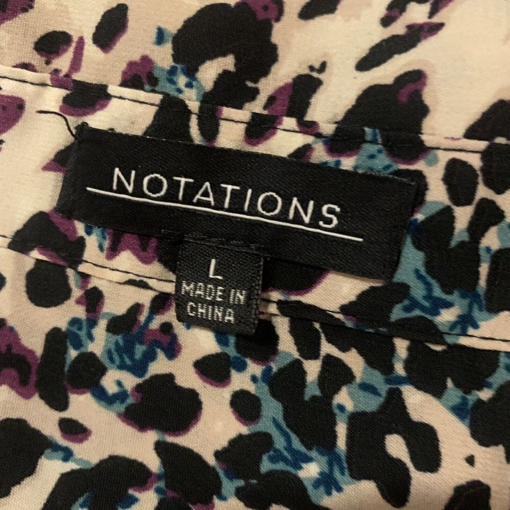Notations. Size Large. Button Front Poly/Spandex.… - image 6